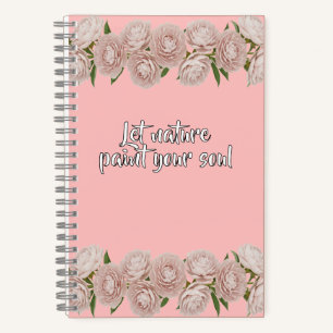 Peony Grace Elegant Floral Art Notebook