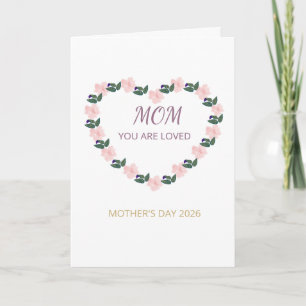 Peony Heart Love for Mum Card