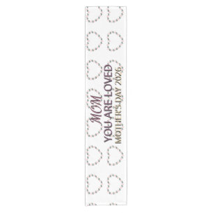Peony Heart Pathway for Mum Short Table Runner