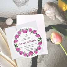 Peony invitation. Invitation