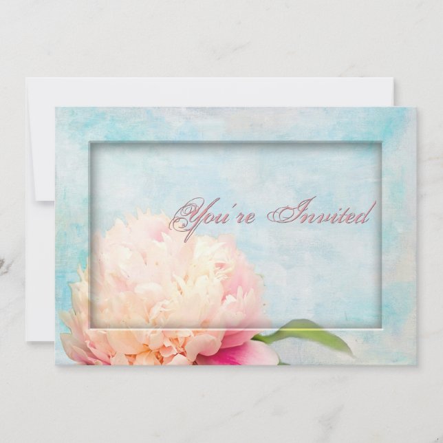 Peony Invitation - Multi-Purpose (Front)
