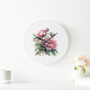 Peony Large Clock