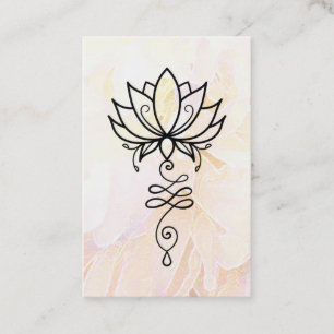 *~* Peony Lotus Nirvana Sacred Geometry Yoga  Business Card