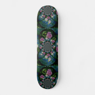 Peony mandala skateboard