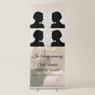 Peony memorial collage retractable banner