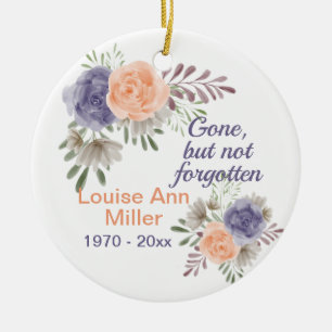  Peony Memorial Gone But Not Forgotten Ceramic Tree Decoration