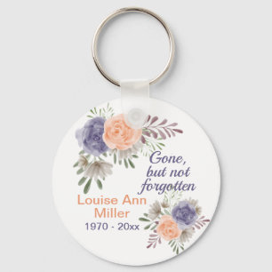  Peony Memorial Gone But Not Forgotten  Key Ring