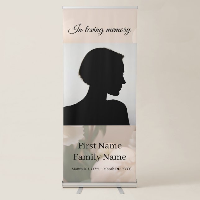 Peony memorial  retractable banner (Front)