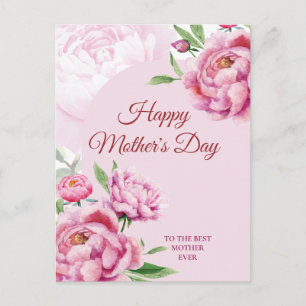 Peony Mothers Day Holiday Postcard