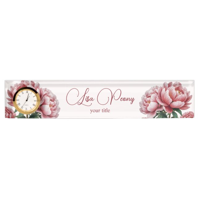 Peony Nameplate (Front)