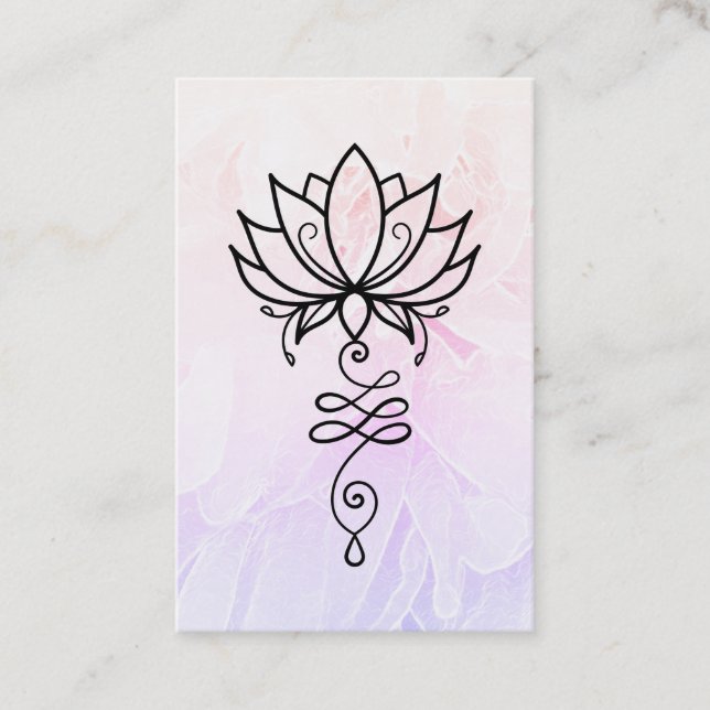 *~* Peony Nirvana Sacred Geometry Lotus Reiki Business Card (Front)