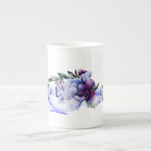 Peony Noir Bone China Mug