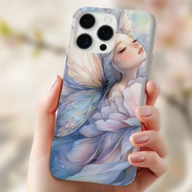 Peony Of The Dawn Case-Mate iPhone Case (the Iphone 15 pro with the image of Peony of the Dawn shown in the hand of a young woman)