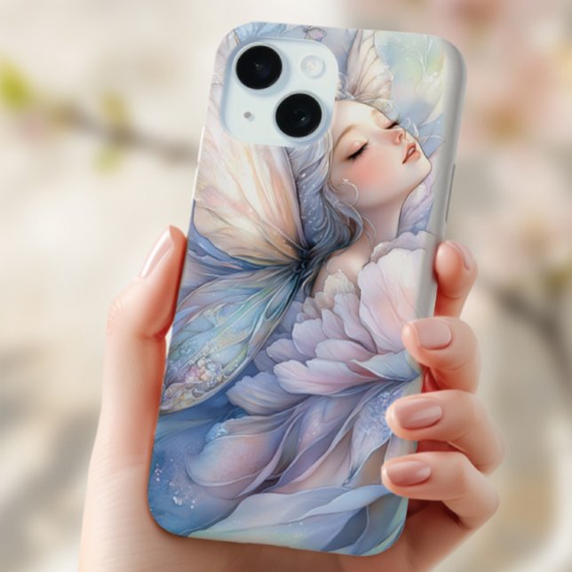 Peony Of The Dawn Case-Mate iPhone Case (the Iphone 15 with the image of Peony of the Dawn shown in the hand of a young woman)