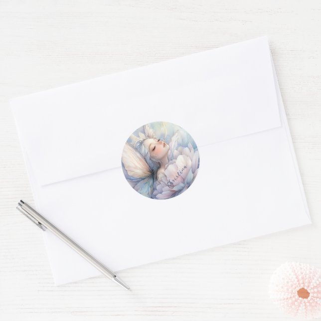 Peony Of The Dawn Classic Round Sticker (Envelope)