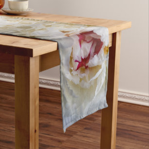 Peony petals long table runner