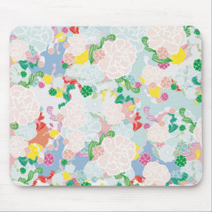 Peony pink mouse mat