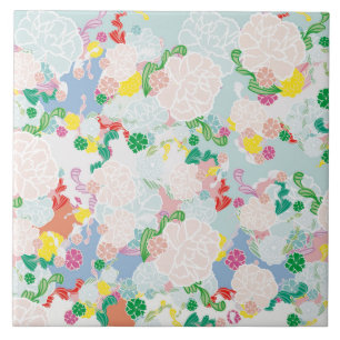 Peony pink tile