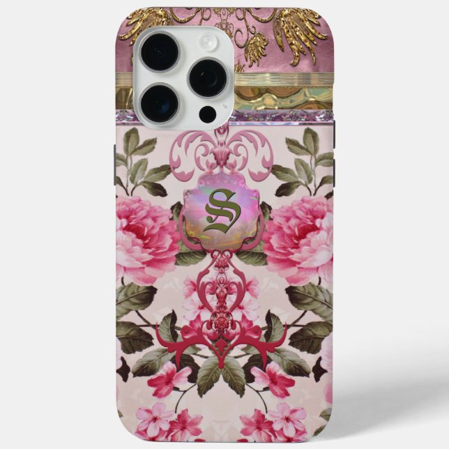Peony Place Monogram Case-Mate iPhone Case (Back)