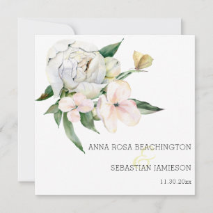 *~* Peony QR - RSVP Floral Bouquets AR15 Wedding Invitation