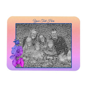 Peony Rainbow Personalised Add Your Photo Magnet