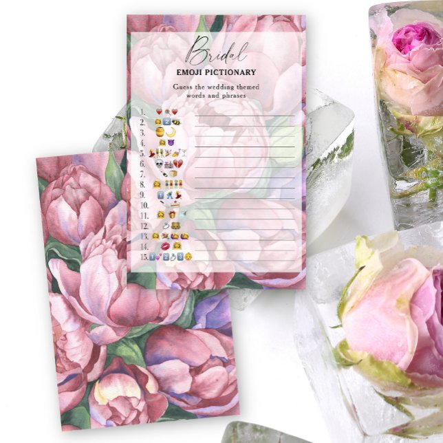 Peony roses - bridal shower emoji pictionary game (Creator Uploaded)