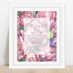 Peony roses - spring put a ring on it game poster