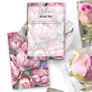 Peony roses - Where were we bridal shower game
