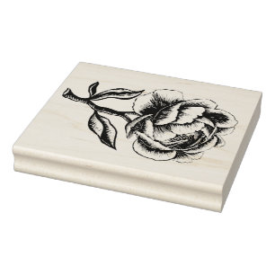 Peony Rubber Stamp