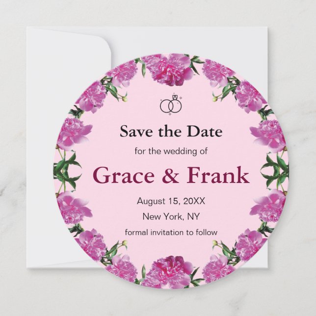 Peony. Save The Date (Front)