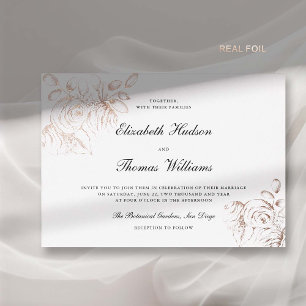 Peony Sketch Fine Art Modern Classic Gold Wedding