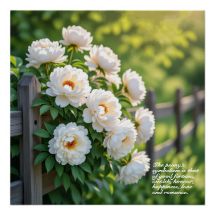 Peony Symbolism Poster