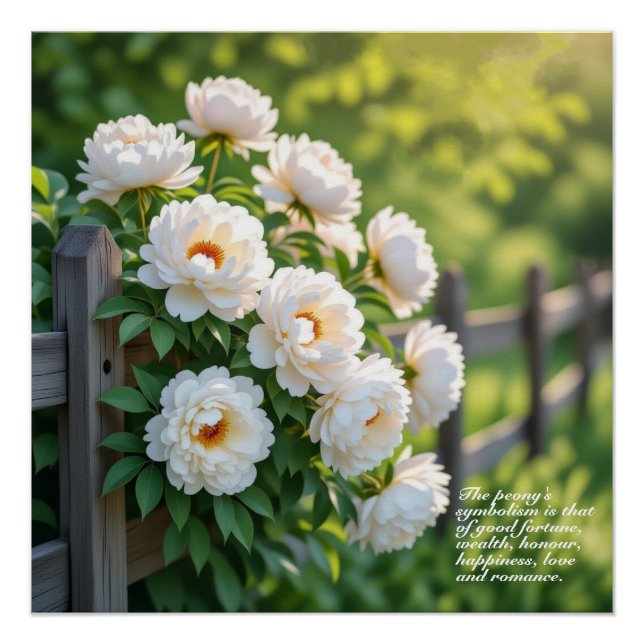 Peony Symbolism Poster (Front)