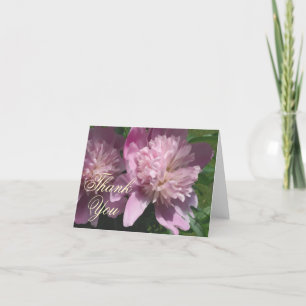 Peony Thank You Note Card