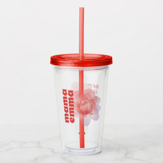 Peony Tumbler Personalised Floral for Mum