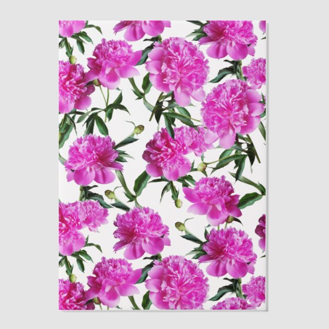 Peony. Vellum Invitations (Front)