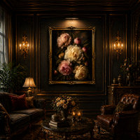Peony Vintage Botanical Wall Art