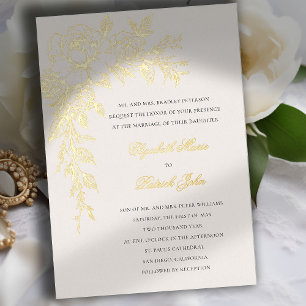 Peony Vow Ecru Elegant Formal Classic Wedding