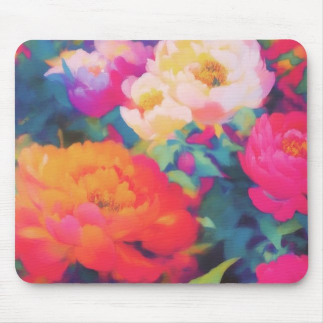 Peony Wake-Up Call Mouse Mat (Front)