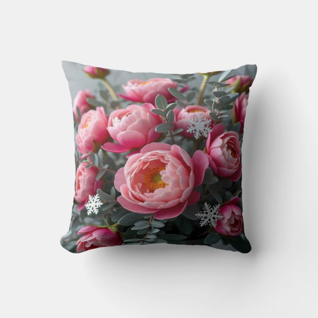 Peony Winter  Cushion (Front)