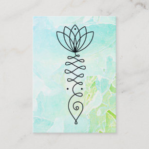 *~* Peony Yoga Reiki Massage Lotus Healer Pastel Business Card