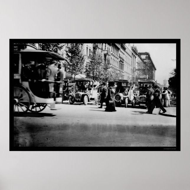 People and Traffic in Berlin, Germany 1913 Poster (Front)