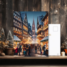 People at Strasbourg, France Christmas Market