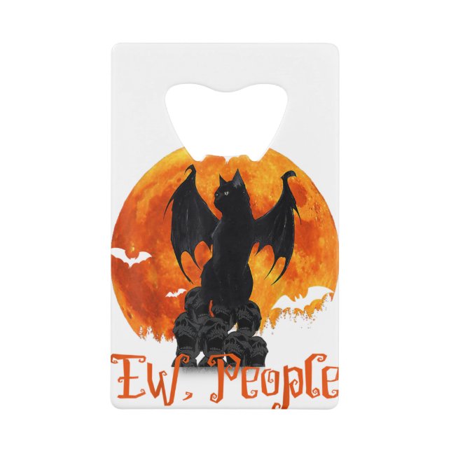 People Black Cat Bat Wings Halloween (Front)