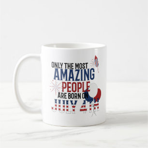 People Born In July 4th Birthday Independence Mug