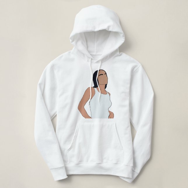 People Call Me Zoë Kravitz Coloured Drawing Fan Ar Hoodie (Design Front)