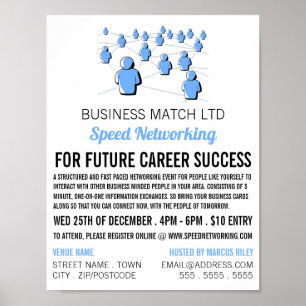 People Connect, Speed Networking Event Advertising Poster