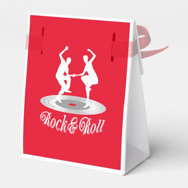 People dancing Rock and roll Favour Box (Back Side)