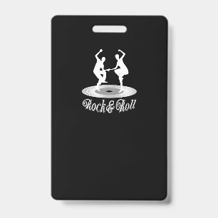 People dancing Rock and roll ID Badge