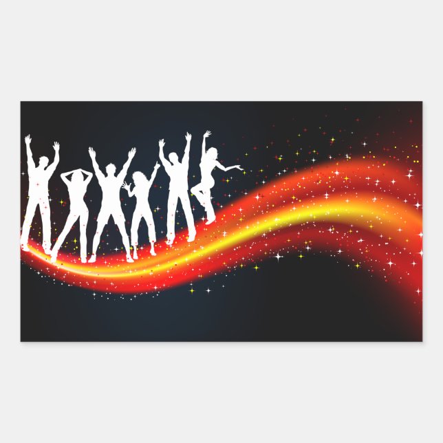 People Dancing Silhouettes Stickers (Front)